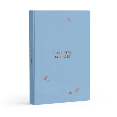 Vertellis Chapters - Dagboek voor Volwassenen - Notitieboek en Journal voor Zelfreflectie en Mindfulness - Invulboek met Reflectievragen - Hardcover Lichtblauw