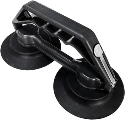 Zuignappen Dubbele Klauw - Vacuüm Lifter - Glas Verplaatsen - Ergonomisch Handvat - 24.5 cm - Zwart