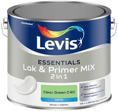 Levis - Essentials Lak & Primer Mix - Clear Green C40 - Mengverf - 2,5 L