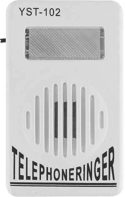 KARZO - Extra luide telefoonbelversterker met stroboscooplicht, 60-110 dB instelbaar volume voor vaste/vaste telefoons, geschikt voor slechthorenden