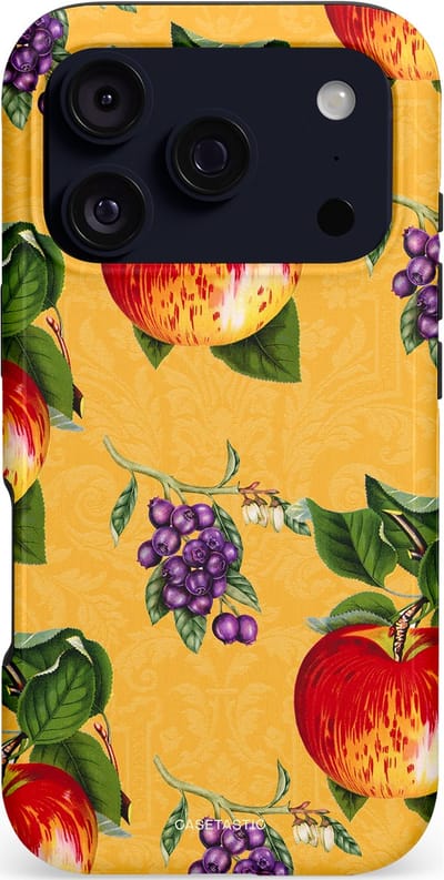 Casetastic hoesje geschikt voor Apple iPhone 17 Pro - MagSafe - Dubbellaagse bescherming - Picknick - Fashion Case - Goud Donkergroen Rood Beige