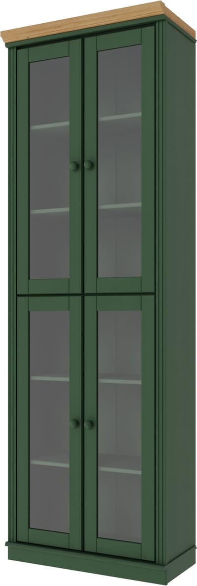 Anita- Boekenkast Glazen Deuren 4 pcs GreenStW