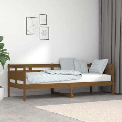 vidaXL - Slaapbank - massief - grenenhout - honingbruin - 80x200 - cm