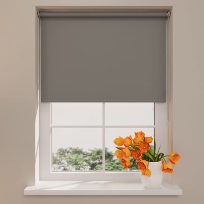 DTCH® Rolgordijn Verduisterend - Mini - Grijs - 60 x 150 cm - Full Color - Rolgordijn zonder boren