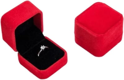 Drie Fluwelen Doosjes - Sieraden Opbergers - Cadeau Geven - Veilig Vergrendelingsmechanisme - 3 Stuks - Rood