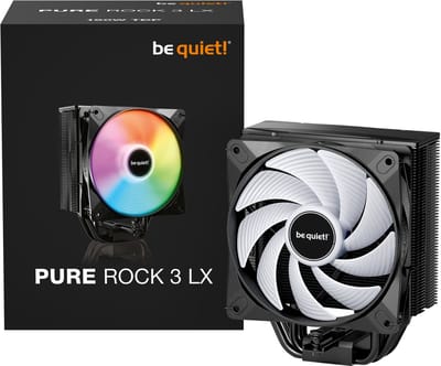 Be Quiet! - Pure Rock 3 LX – CPU Luchtkoeler – 120mm ARGB PWM – 190W TDP – Zwart