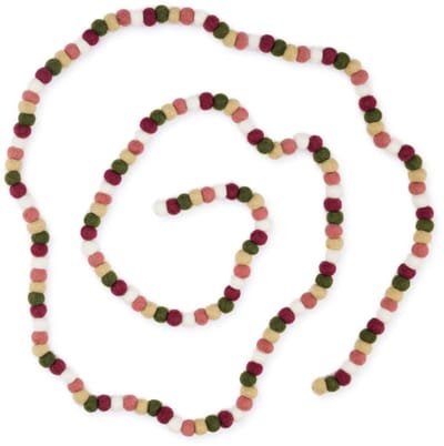Wolvilt Slinger Viltballetjes Small - Mistletoe Dreams - Fairtrade Homedeco - 200cm
