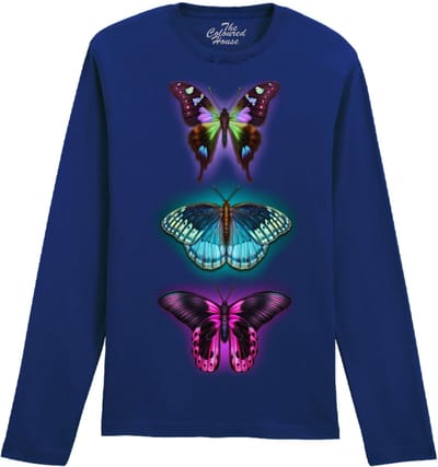 Vlinders 3 Colorful Butterflies The Coloured House Longsleeve T-shirt XXL