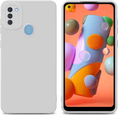 Cadorabo Hoesje geschikt voor Samsung Galaxy A11 / M11 in FLUID WIT - Beschermhoes gemaakt van flexibel TPU silicone Cover Fluid Case