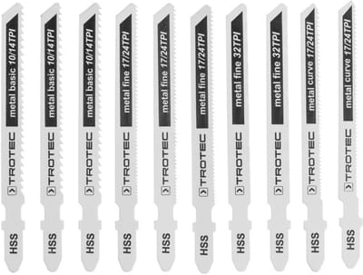 Metaal Zaagbladen - Decoupeerzaag Accessoires - Metaal Bewerken - 10 Delige Set - 92 mm Lengte - Zilver