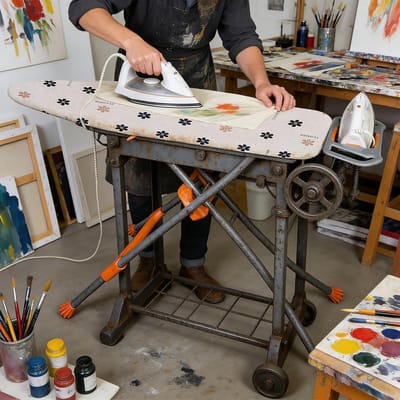 Strijkplankovertrek met mat - Strijkhoes met vulling - Efficiënt Strijken - Dikke katoenen mat - 100 x 39 cm - Grijs