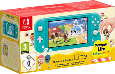 Nintendo Switch Lite - Tomodachi Life Bundel - Turquoise - Code in a box - 1 Maand Nintendo Switch Online