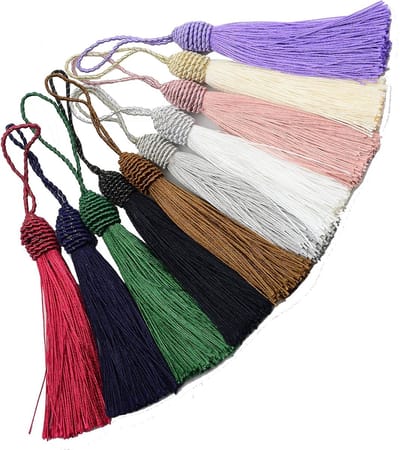20 Stuks 15 cm Boekenleggers met Zijde Flosstassels en Chinese Strik voor Sieraden, Souvenirs en Creatieve Knutselprojecten