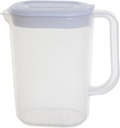 Whitefurze Schenkkan/waterkan - transparant - 1500 ML - kunststof - 19 x 9 x 20 cm