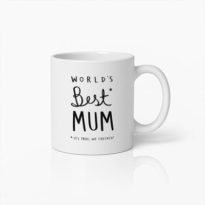 World's Best Mum Mok Wit - Grappig Moederdag Cadeau - 330ml Keramische Koffiebeker - It's True We Checked