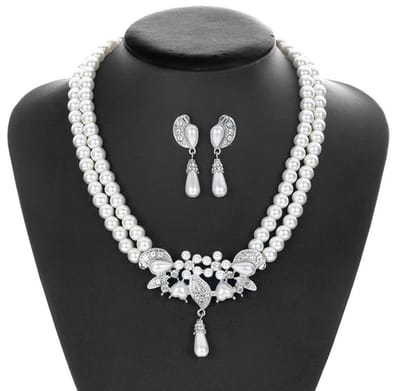 N3 Collecties Hoge Kwaliteit Imitatie Parel Choker Dames Sieradenset