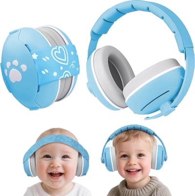 Baby Oorkappen voor Kinderen, 25 dB Geluidsbescherming, Hartvormige Hoofdtelefoon, Geluiddemping, Ideaal voor Kinderen tot 4 Jaar, Veiligheid en Comfort
