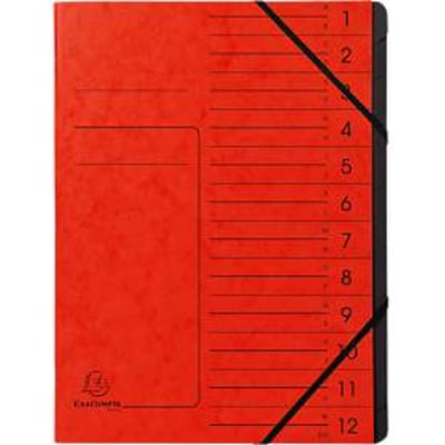 Exacompta 541205E, Project folder, A4, Karton, Rood, 355 g/m², Elastische band