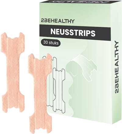 2BEHEALTHY Universele Neusstrips - 30 stuks - Anti Snurk Neuspleisters / Neusspreider - beige
