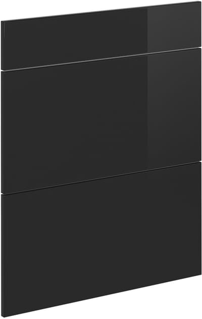 Vicco R-Line Keukenfront – 59.6 x 70.4 cm meubelfront voor de onderkast met lades Zwart hoogglans