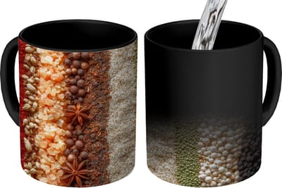 Magische Mok - Foto op Warmte Mokken - Koffiemok - Banen - Verticaal - Kruiden - Variatie - Magic Mok - Beker - 350 ML - Theemok