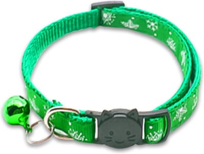 Kattenhalsband Veiligheidssluiting Kattenbandje Kitten Halsband Katten Halsband Kerst halsband Hond Kat 18-32Cm – Groen