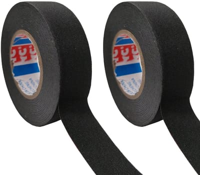 Dailygoods - 2 stuks industriële textieltape, pantserplakband, isolatietape, geschikt voor de reparatie van auto's en motorfietsen (25 m)