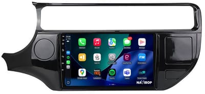 Geschikt voor Kia Rio (2015 t/m 2018) | 9 inch Android 15.0 CarPlay autoradio | Draadloos CarPlay & Android Auto | 2GB RAM + 32GB | Mic, Camera (AHD) & DAB+ | Bluetooth & WiFi | NAVIBOP NB-1791 | Bouwjaar 2015 t/m 2018
