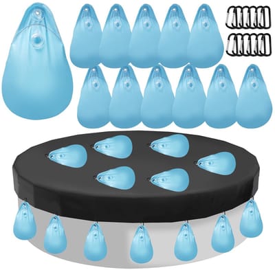 Dailygoods- Zwembadwaterzakken 12 stuks - Zware Waterzakken - PE Materiaal - Waterdicht - Koudebestendig - 23 x 34,3 cm