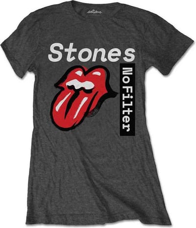 The Rolling Stones - No Filter Text Dames T-shirt - S - Grijs