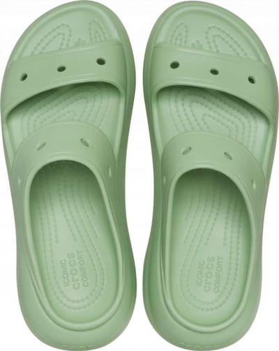 Crocs Classic Crush - Sandalen - Fair Green - Platform - Lichtgewicht