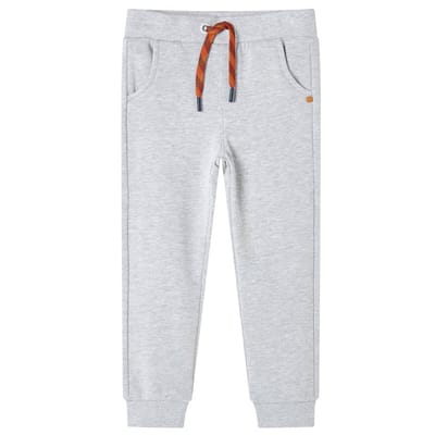 vidaXL Kinderjoggingbroek 104 gemêleerd grijs