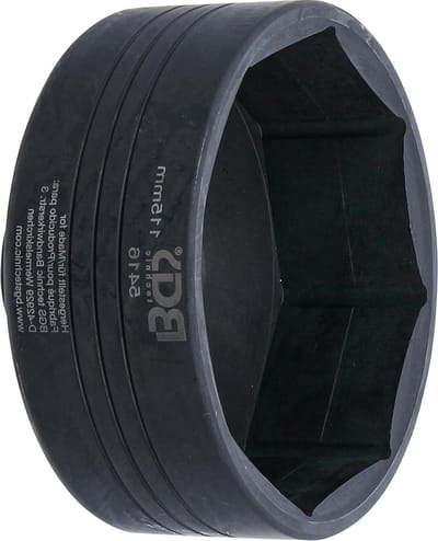Naafdop Asmoersleutel - Wiel Dopsleutel - Vrachtwagen Reparatie - Speciale 8-kant - 115 mm - Zwart