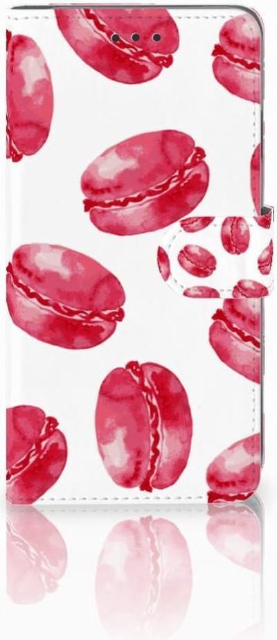 Book Case voor Apple iPhone Xs Max Book Cover Pink Macarons