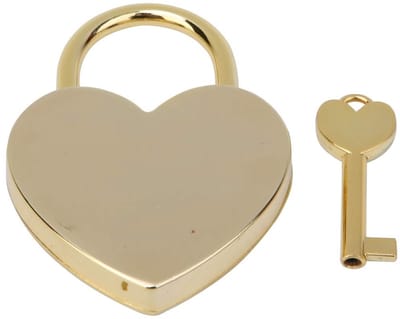 NTH products- Hangslot Hartvormig - Hoogwaardig Metaal - Mini Hangslot - Sleutel Hangslot - Geschikt voor Handtas/Luggage - Duurzaam en Elegant - Mini Slot