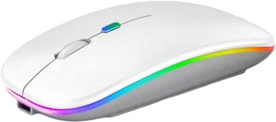 S&E Dual-Mode Draadloze Muis - Stille Functionaliteit - RGB-achtergrondverlichting - Wit