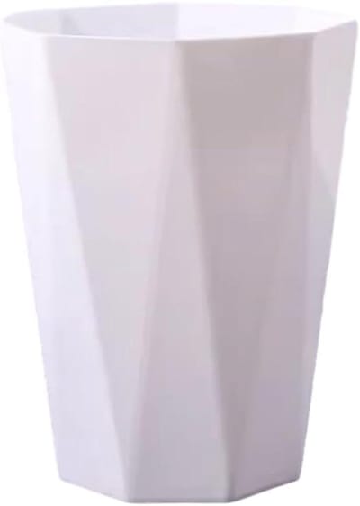 Prullenbak - Afvalbak - Huishoudelijk Gebruik - Stilistisch Design - 6 Liter - Wit