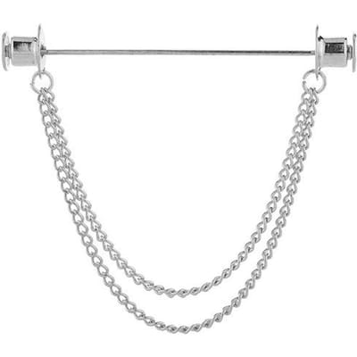 Nieuwe Metalen Ketting Kwast Broche Pin Shirt Pak Kraag Reversspelden Mode Sieraden Broches Voor Vrouwen Mannen Accessoires