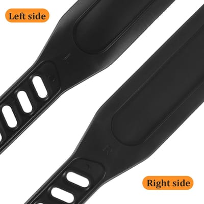 Thijox - 2 paar universele verstelbare pedaalriemen voor fiets en hometrainer, antislip rubber, zwart, geschikt voor alle schoenmaten, ideaal voor sta