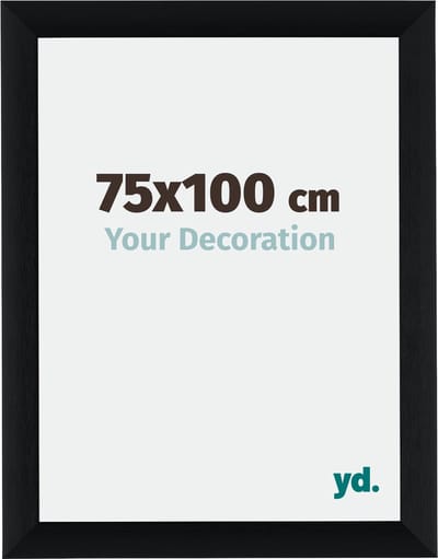 Your Decoration - Fotolijst 75x100 cm - Aluminium - Zwart Geborsteld - Tucson