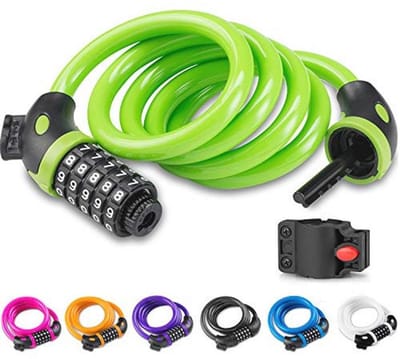 Fietsslot met 5-cijferige Code en 1.2 m Lengte - Geavanceerd Combinatieslot voor Fiets en Scooter