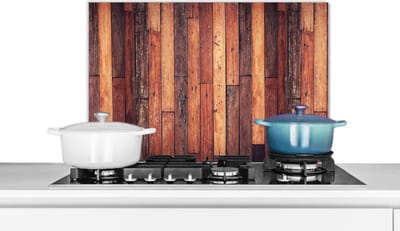 Spatscherm keuken 60x40 cm - Kookplaat achterwand Plank - Vintage - Patroon - Muurbeschermer - Spatwand fornuis - Hoogwaardig aluminium