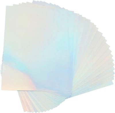 Allecto - Holografisch Stickerpapier - A4 Afdrukbaar - Waterdicht - 22 Vellen - Inkjet- en Laserprinters - Creatieve Projecten