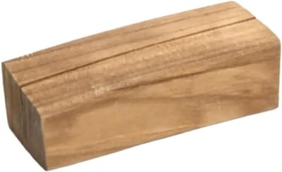 Houten Kaarthouders - Plaatskaarthouder Hout - Tafeldecoratie Bruiloft - Natuurlijke Textuur - 16 Stuks - Donker Hout