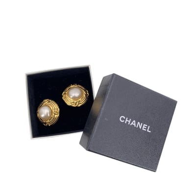 Chanel Vintage metalen oorbellen