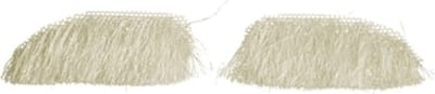 Sinterklaas verkleed wenkbrauwen - 1x - buffelhaar - wit - luxe Sint kostuum accessoires