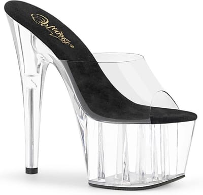 Pleaser - ADORE701 Muiltjes - Paaldans schoenen - 35 Shoes - Transparant