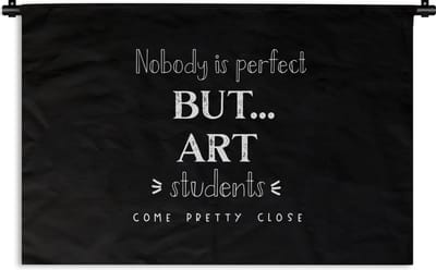 Wandkleed - Wanddoek - Kunst - Quotes - Studeren - Studenten - 180x120 cm - Wandtapijt