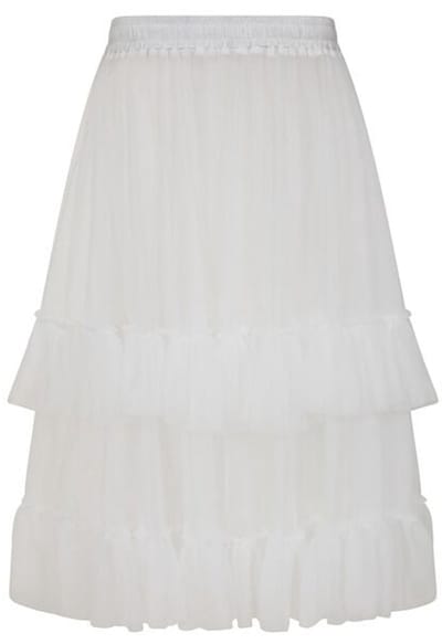 Banned Mia Petticoat Dames Midirok - wit - XL-XXL