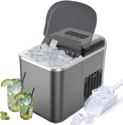 IJsblokjesmachine - IJsmaker - Feestjes Thuis - Zelfreinigend - 10kg per dag - Zwart